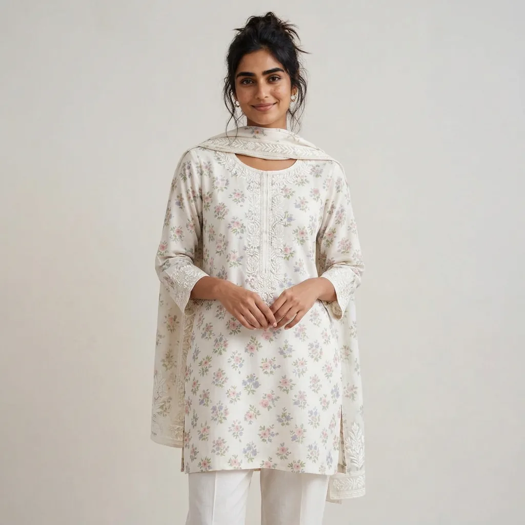 Ivory embroidered BLYXER suit